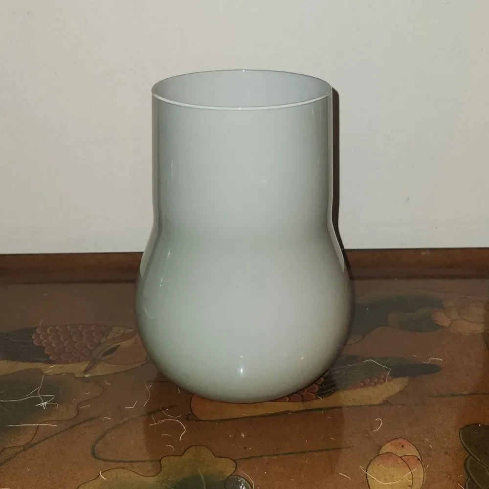 Glass Vase weighted Gray